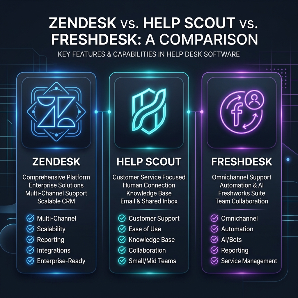 Zendesk vs Help Scout vs Freshdesk Comparison